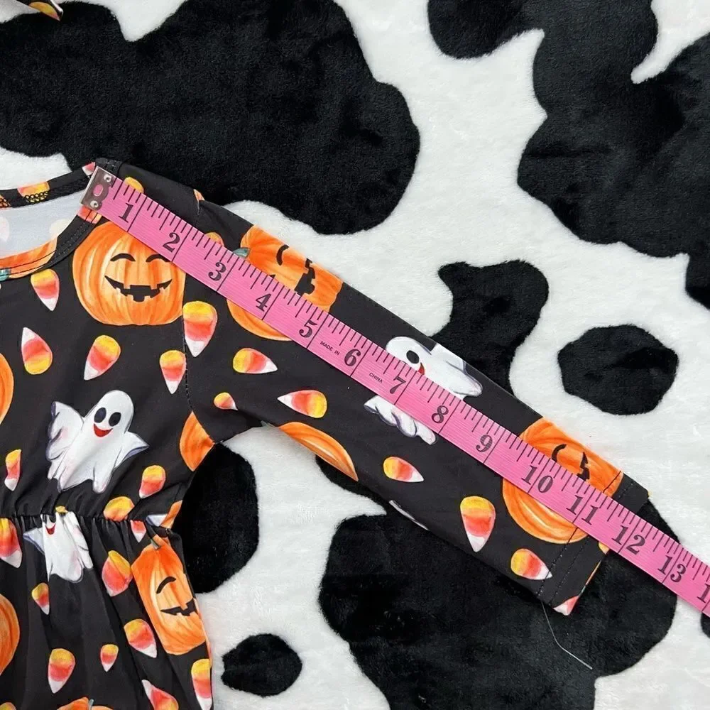 NWOT Baby Girl Halloween Romper & Bow 6-12 months
